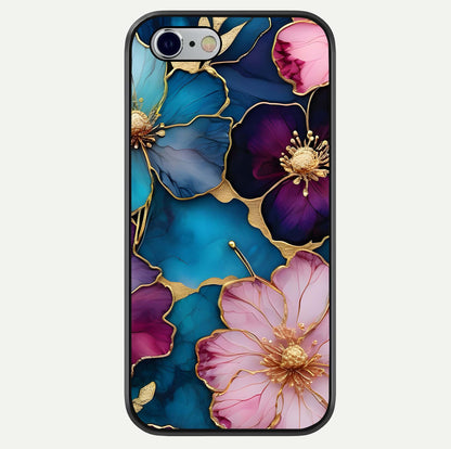 Sparkle Floral Glass Case For iPhone 16 Pro by Custom World