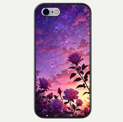 Starlit Rose Twilight Glass Case For iPhone 16 Pro by Custom World