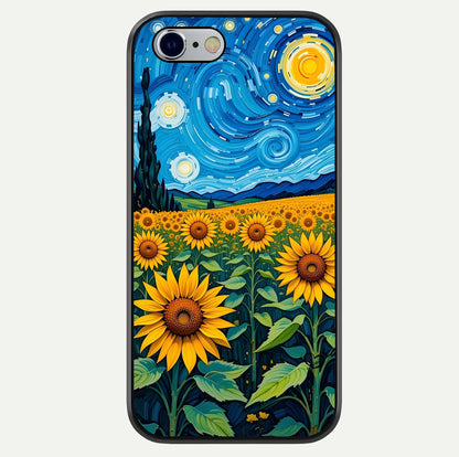 Starry Sunflower Dreams Glass Case For iPhone 16 Pro by Custom World