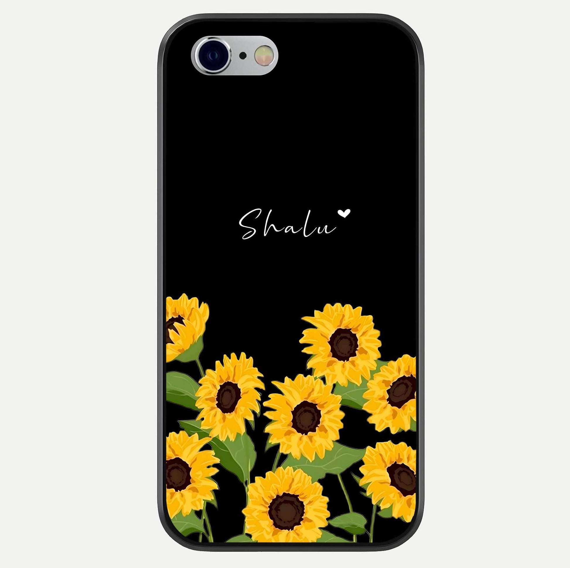 Sunflower Chic Mood Custom Name Glass Case For iPhone 16 Pro by Custom World