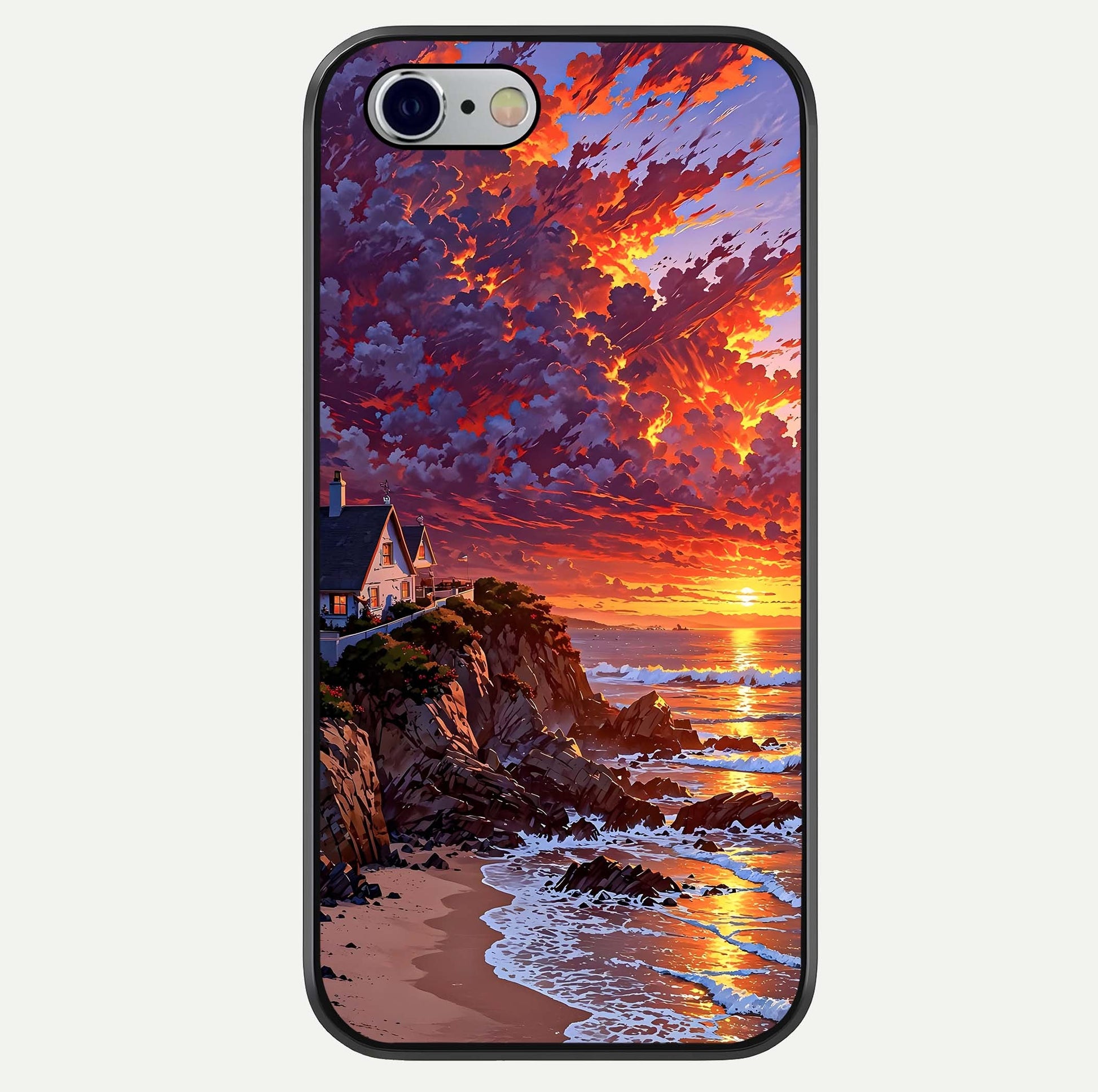 Sunset House By Sea Glass Case For iPhone 16 Pro by Custom World