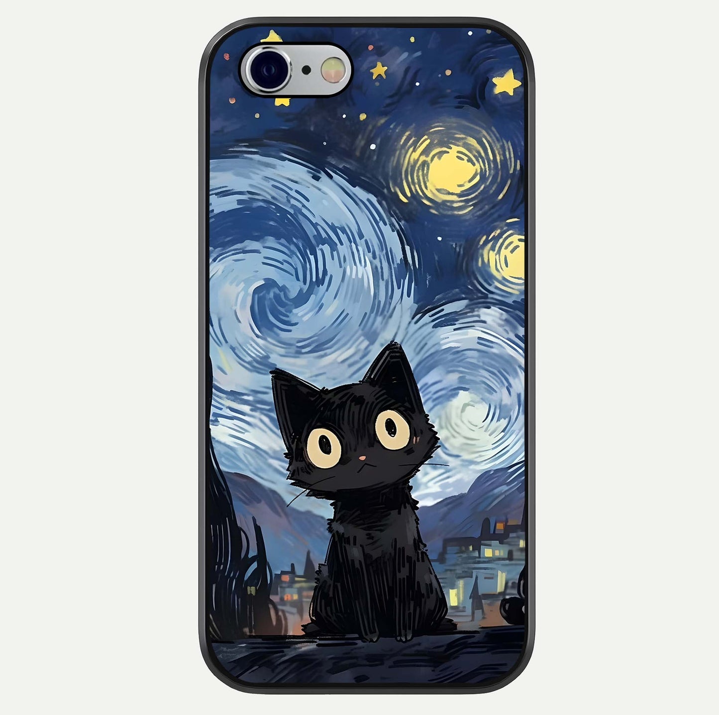 Van Gogh Cat Glass Case For iPhone 16 Pro by Custom World