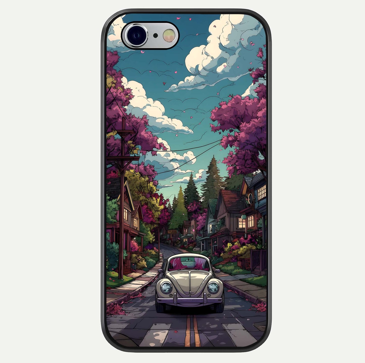 Vintage Street Drive Glass Case For iPhone 16 Pro by Custom World
