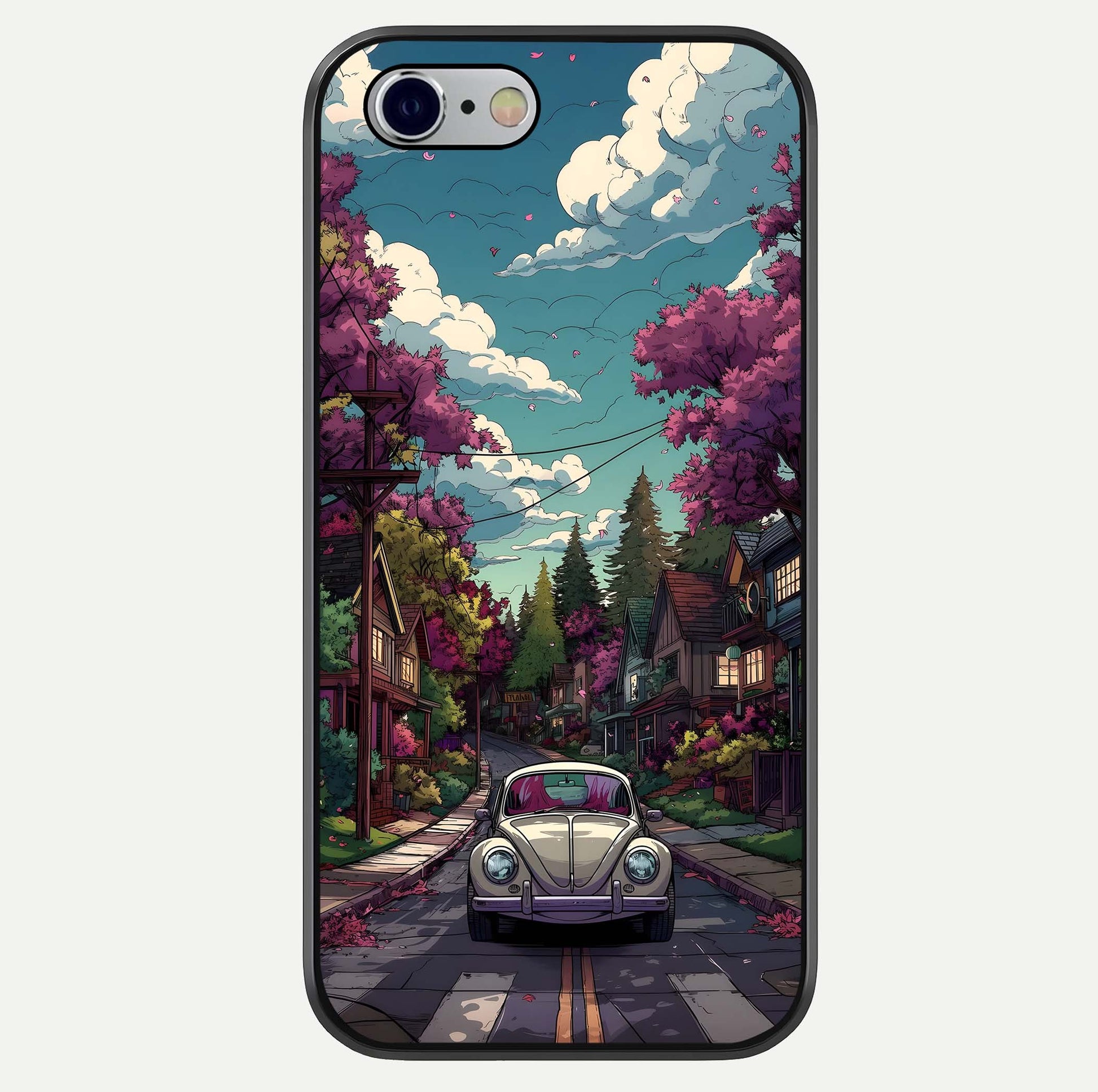 Vintage Street Drive Glass Case For iPhone 16 Pro by Custom World