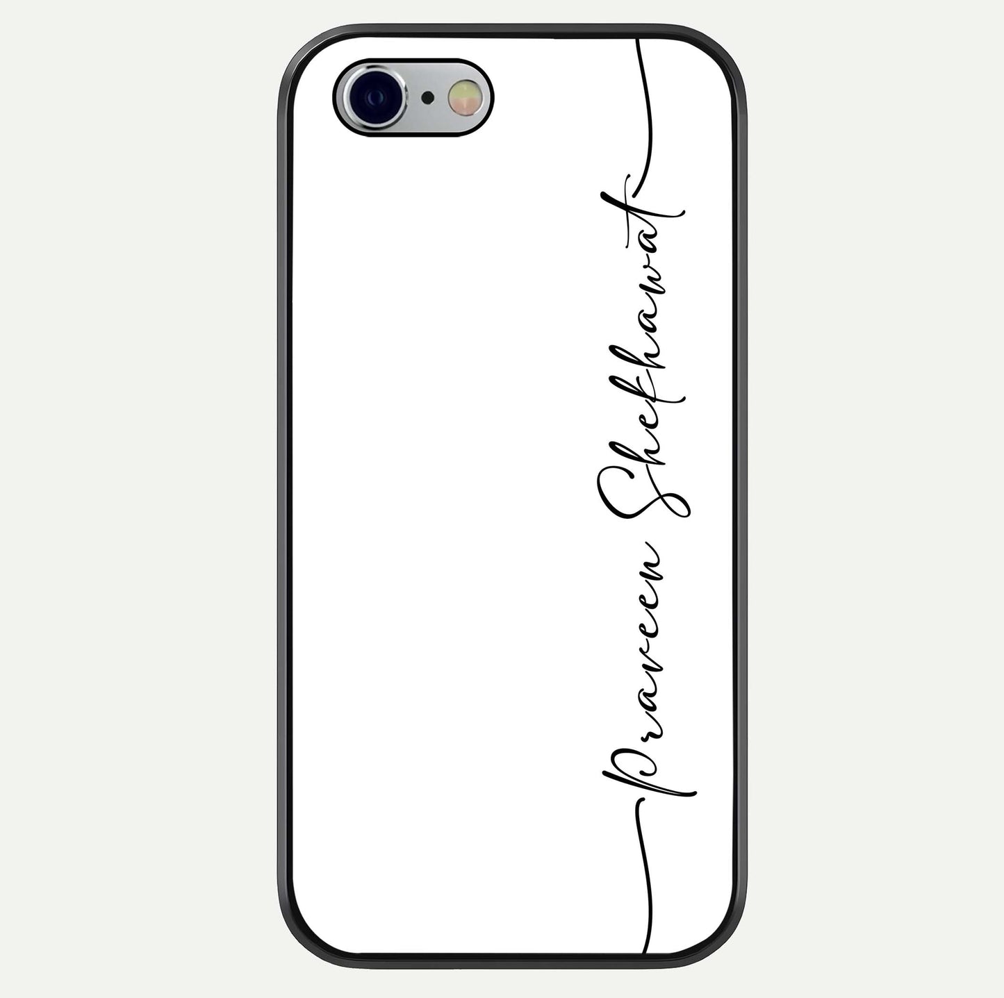 White Tune Custom Name Glass Case For iPhone 16 Pro by Custom World