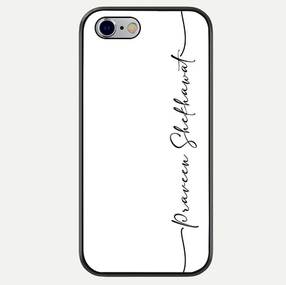 White Tune Custom Name Glass Case For iPhone 16 Pro by Custom World