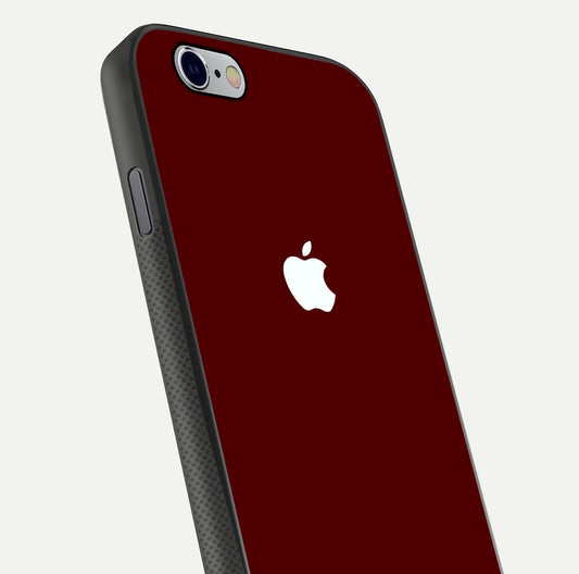 Apple Crimson Core Glass Case for iPhone 16 Pro close-up angle showing deep crimson tone and HD glass reflection