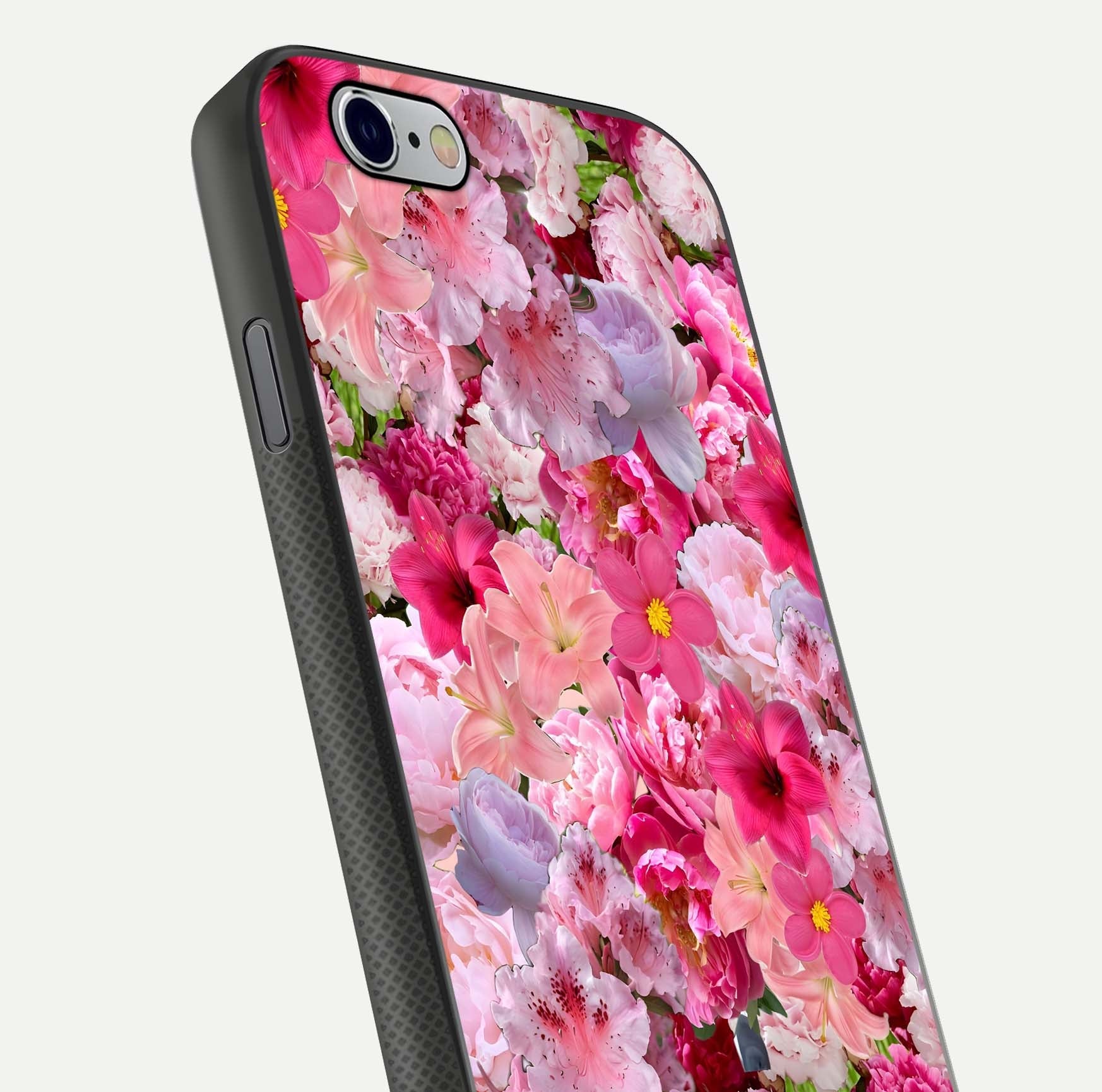 Bloom Crush Fantasy Glass Case for iPhone 16 Pro close-up image showing color gradient and petal detailing
