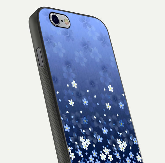 Blue Starry Glass Case for iPhone 16 Pro close-up image highlighting sparkle details and midnight blue gradient