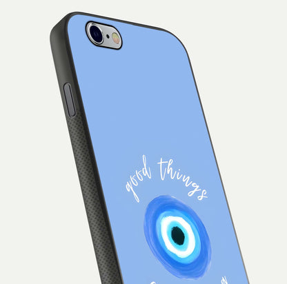 Bright Future Ahead Glass Case for iPhone 16 Pro close-up image highlighting bold quote text and HD reflection