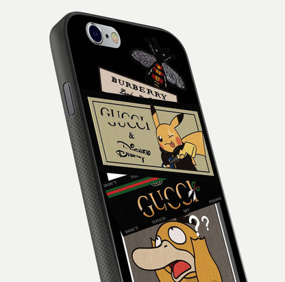 Cartoon Brand Play Mashup Glass Case for iPhone 16 Pro close-up angled shot showing character details and vibrant tones
