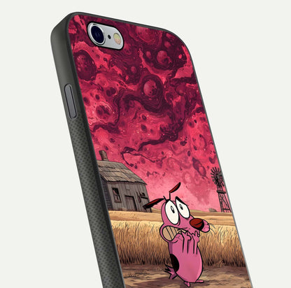 Courage Under Sky Glass Case for iPhone 16 Pro close-up highlighting typography and HD reflection
