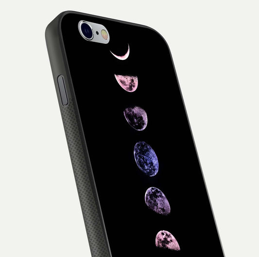 Crimson All Planets Glass Case for iPhone 16 Pro close-up highlighting planet details and reflection polish