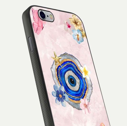 Divine Aura Bloom Glass Case for iPhone 16 Pro close-up highlighting flower glow and reflection tone