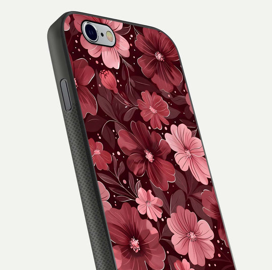 Flower Blush Bloom Glass Case for iPhone 16 Pro close-up highlighting pastel tones and reflection clarity