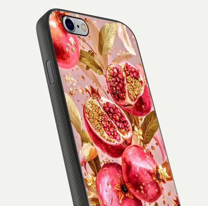 Golden Bloom Glow Glass Case for iPhone 16 Pro close-up angled shot showing metallic tones and reflection brilliance