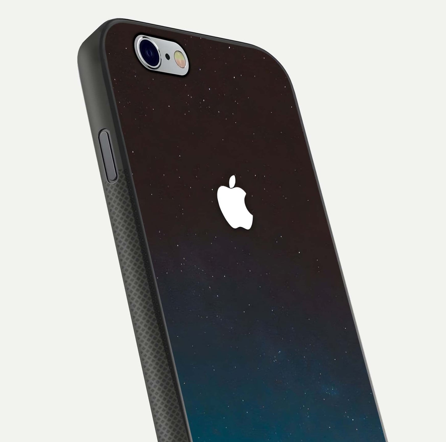 Green Emerald Apple Logo Glass Case for iPhone 16 Pro close-up angled shot showing color depth and reflection clarity