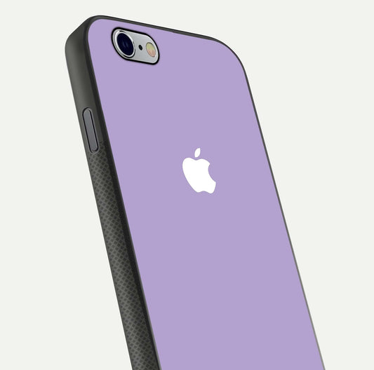 Lavender Soft Minimal Glass Case for iPhone 16 Pro close-up angled shot showing clean color texture and shine