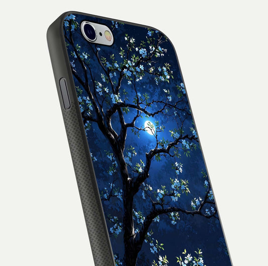 Mystic Floral Night Glass Case for iPhone 16 Pro close-up angled shot highlighting petal detail and HD reflection