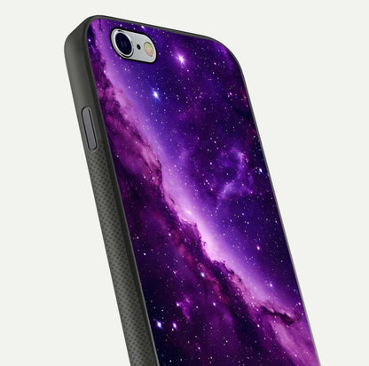 Purple Shade Sky Glass Case for iPhone 16 Pro close-up angled shot highlighting color gradient and reflection