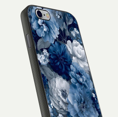 Royal Bloom Garden Glass Case for iPhone 16 Pro close-up angled shot highlighting royal bloom texture and reflection