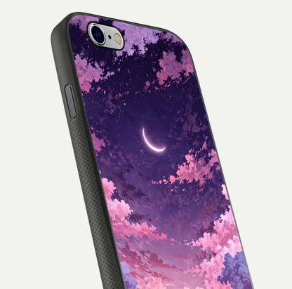 Sky Drift Clouds Glass Case for iPhone 16 Pro close-up angled shot highlighting cloud texture and reflection