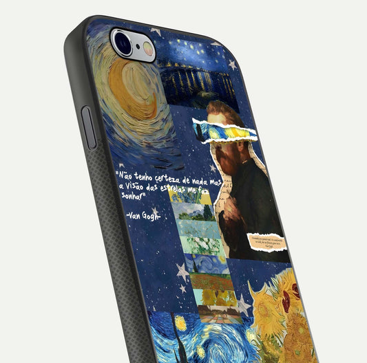 Starry Dream Vision Glass Case for iPhone 16 Pro close-up angled shot highlighting cosmic light and reflection