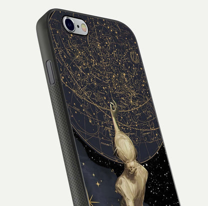 Taylor Swift Girl Glass Case for iPhone 16 Pro close-up angled shot highlighting texture and HD reflection