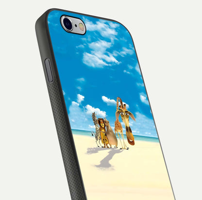 Tropical Fun Squad Glass Case for iPhone 16 Pro close-up angled shot highlighting vibrant tones and texture