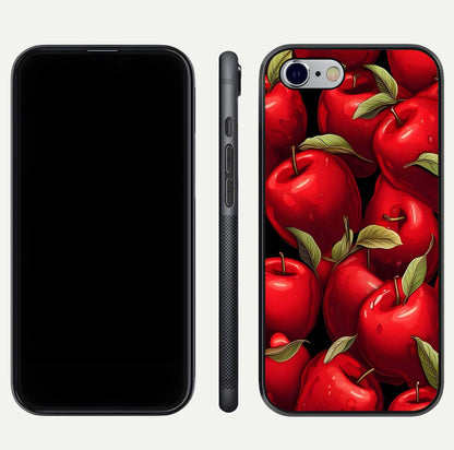 Apple Pattern Glass Case for iPhone 16 Pro front and back layout highlighting clean lines and protective glass finish