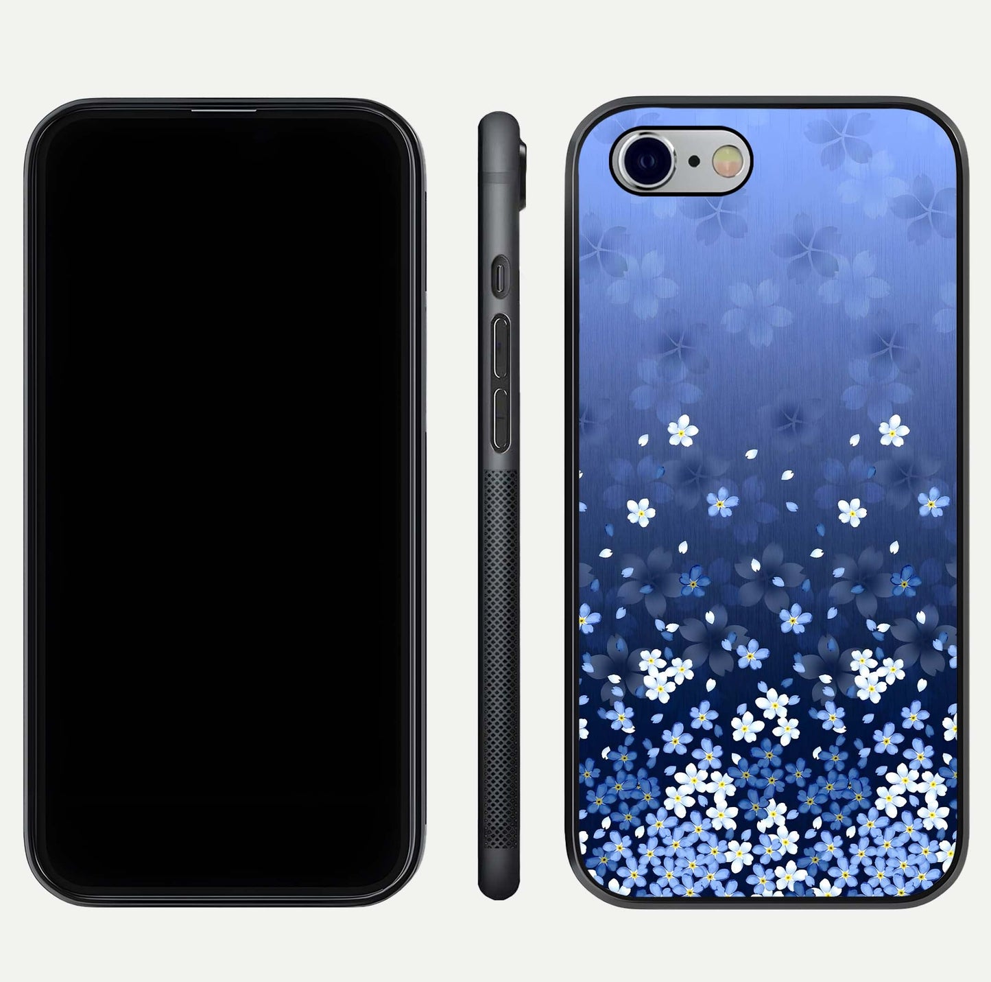 Blue Starry Glass Case for iPhone 16 Pro dual-view layout showing star spread and smooth edge shine