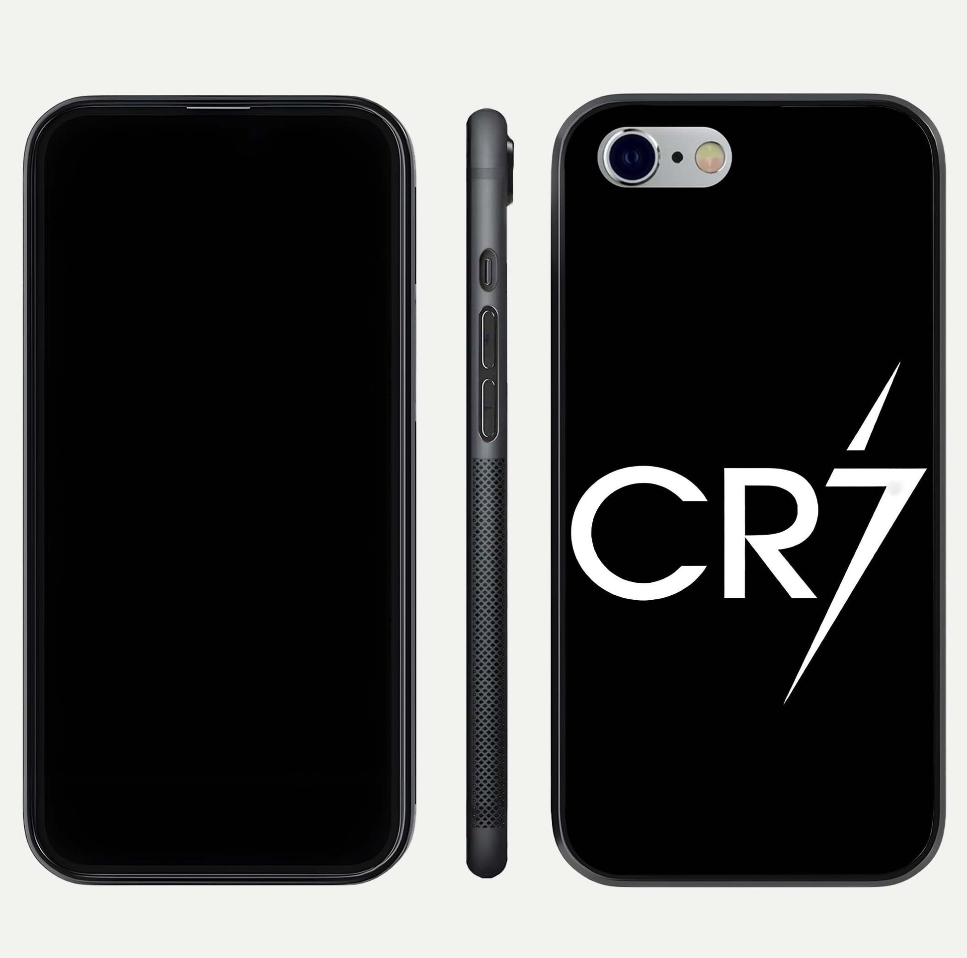 CR7 Elite Strike Glass Case for iPhone 16 Pro dual-view layout showing sport tones and edge clarity