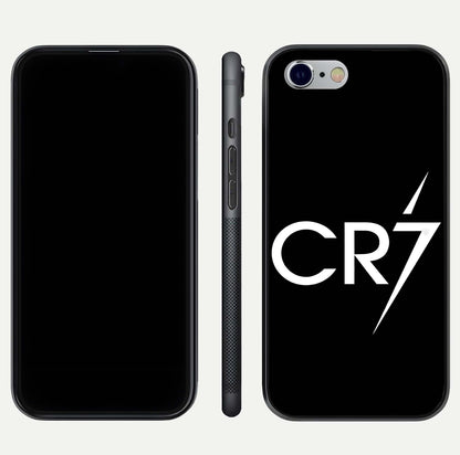 CR7 Elite Strike Glass Case for iPhone 16 Pro dual-view layout showing sport tones and edge clarity