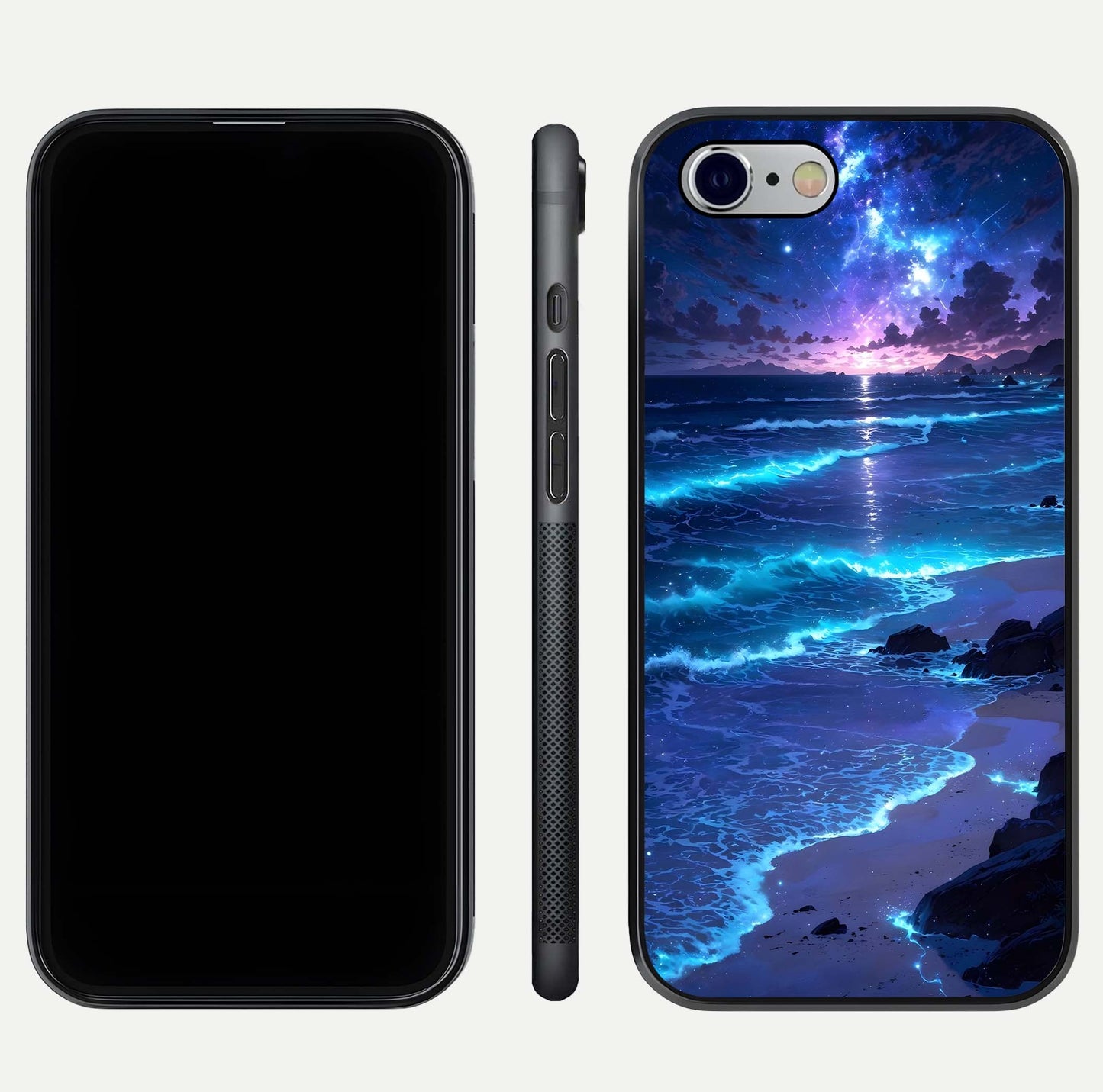 Classic Damn Look Glass Case for iPhone 16 Pro dual-view layout showing design clarity and glass polish