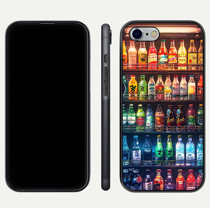 Colorful Soda Bottles Glass Case for iPhone 16 Pro dual-view layout displaying playful tones and gloss clarity
