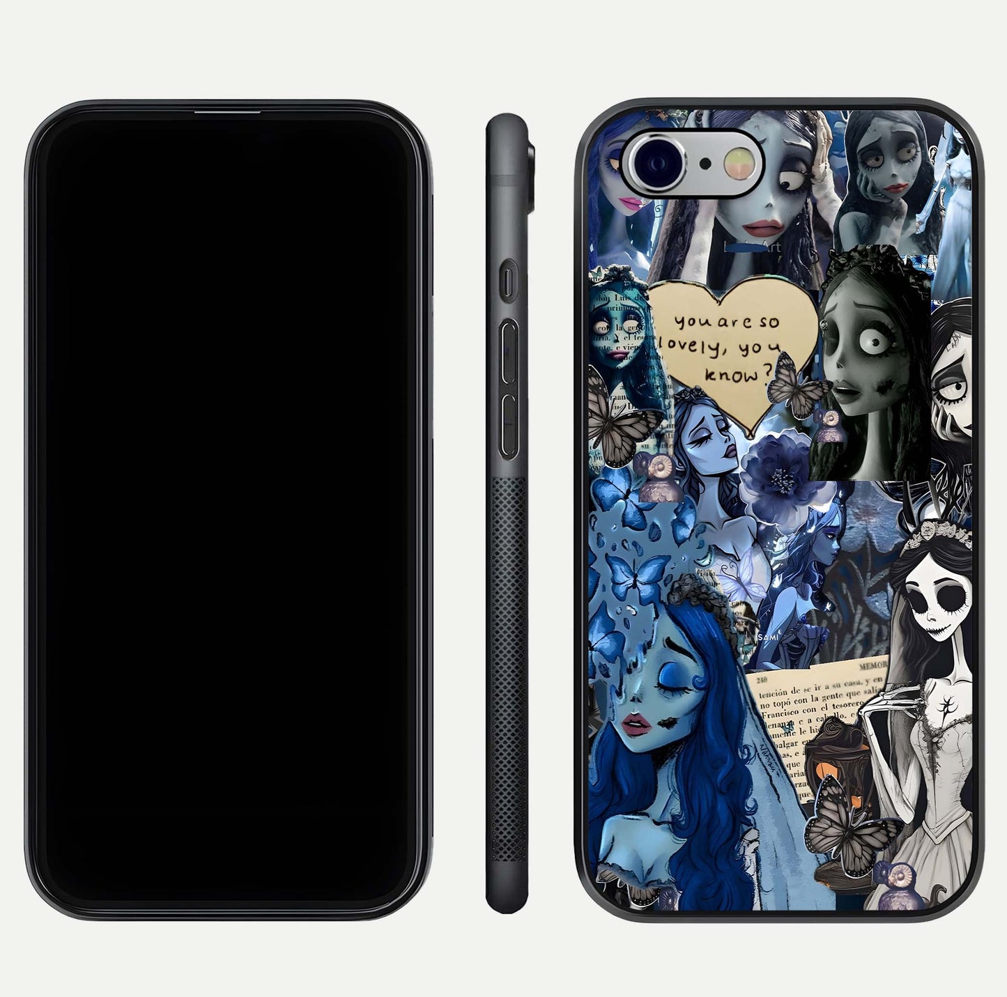 Corpse Bride Posters Glass Case for iPhone 16 Pro dual-view layout displaying cinematic tones and HD finish
