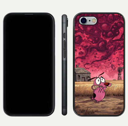 Courage Under Sky Glass Case for iPhone 16 Pro dual-view layout displaying text alignment and glass finish