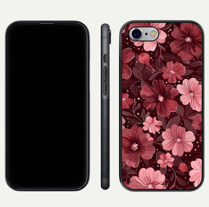 Flower Blush Bloom Glass Case for iPhone 16 Pro dual-view layout displaying HD print and smooth curves