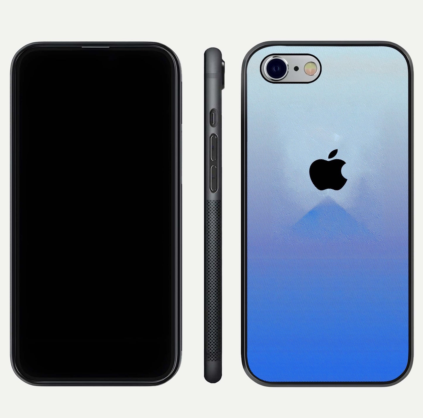 Gradient Apple Vibe Glass Case for iPhone 16 Pro front and back view layout highlighting minimalist Apple design and curved edges