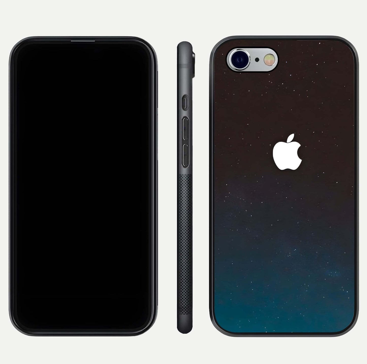 Green Emerald Apple Logo Glass Case for iPhone 16 Pro front and back view layout highlighting vibrant tones and curved glass