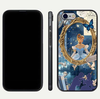 Midnight Queen Glass Case for iPhone 16 Pro front & back layout displaying regal tones and smooth edges
