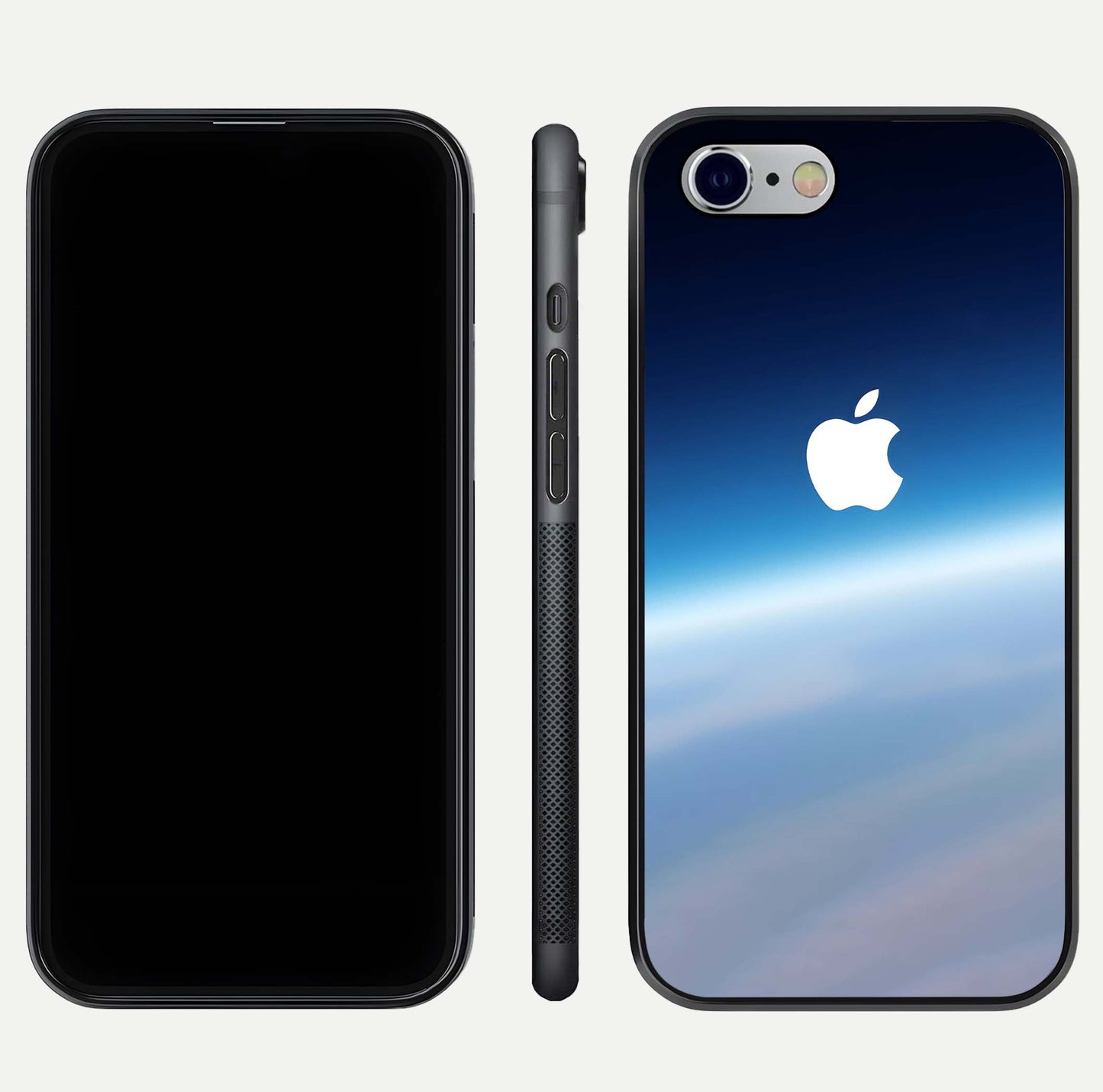 Minimal Apple Sky Glass Case for iPhone 16 Pro front & back layout with clean tone and minimal finish