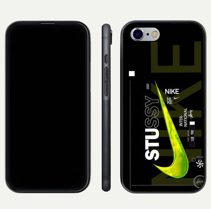 Neon Street Edition Glass Case for iPhone 16 Pro front & back layout highlighting street art vibe and edges