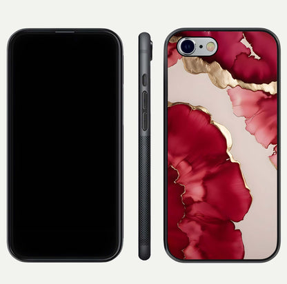 Pink & White Marble Glass Case For iPhone 6