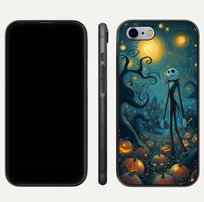 Pumpkin Moonlight Tale Glass Case for iPhone 16 Pro front & back layout showing festive orange tone and edges