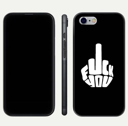 Rebel Mode On Glass Case for iPhone 16 Pro front & back layout showing minimal tone and clean edge fit