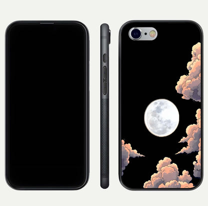Shade Cloud Moon Glass Case for iPhone 16 Pro front & back layout showing soft gradient tones and edges