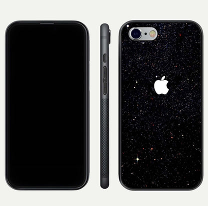 Starry Apple Galaxy Glass Case for iPhone 16 Pro front & back layout showing cosmic tones and sleek edge