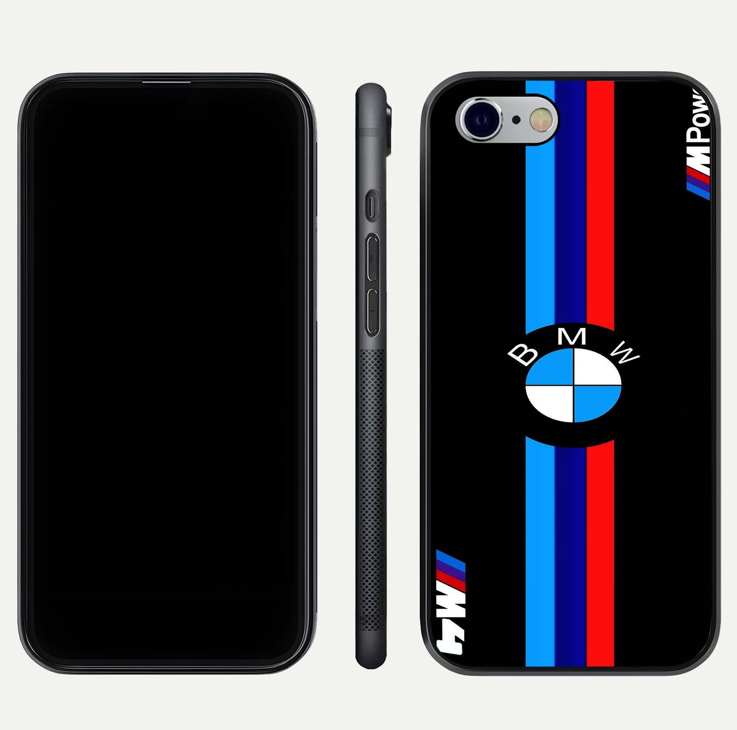 Turbo BMW Beast Glass Case for iPhone 16 Pro front & back layout showing bold design and smooth finish
