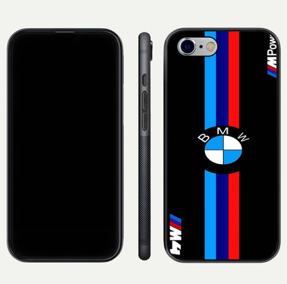 Turbo BMW Beast Glass Case for iPhone 16 Pro front & back layout showing bold design and smooth finish